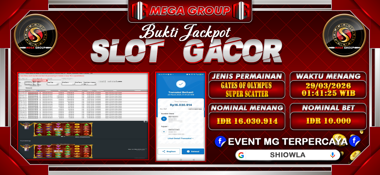 Bukti JP situs Shiowla hari Minggu, 29 Maret 2026